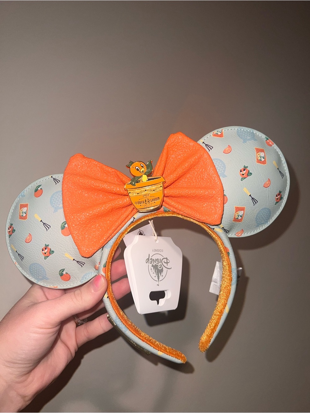 Disney Orange Bow Citrus Minnie Ears Headband
